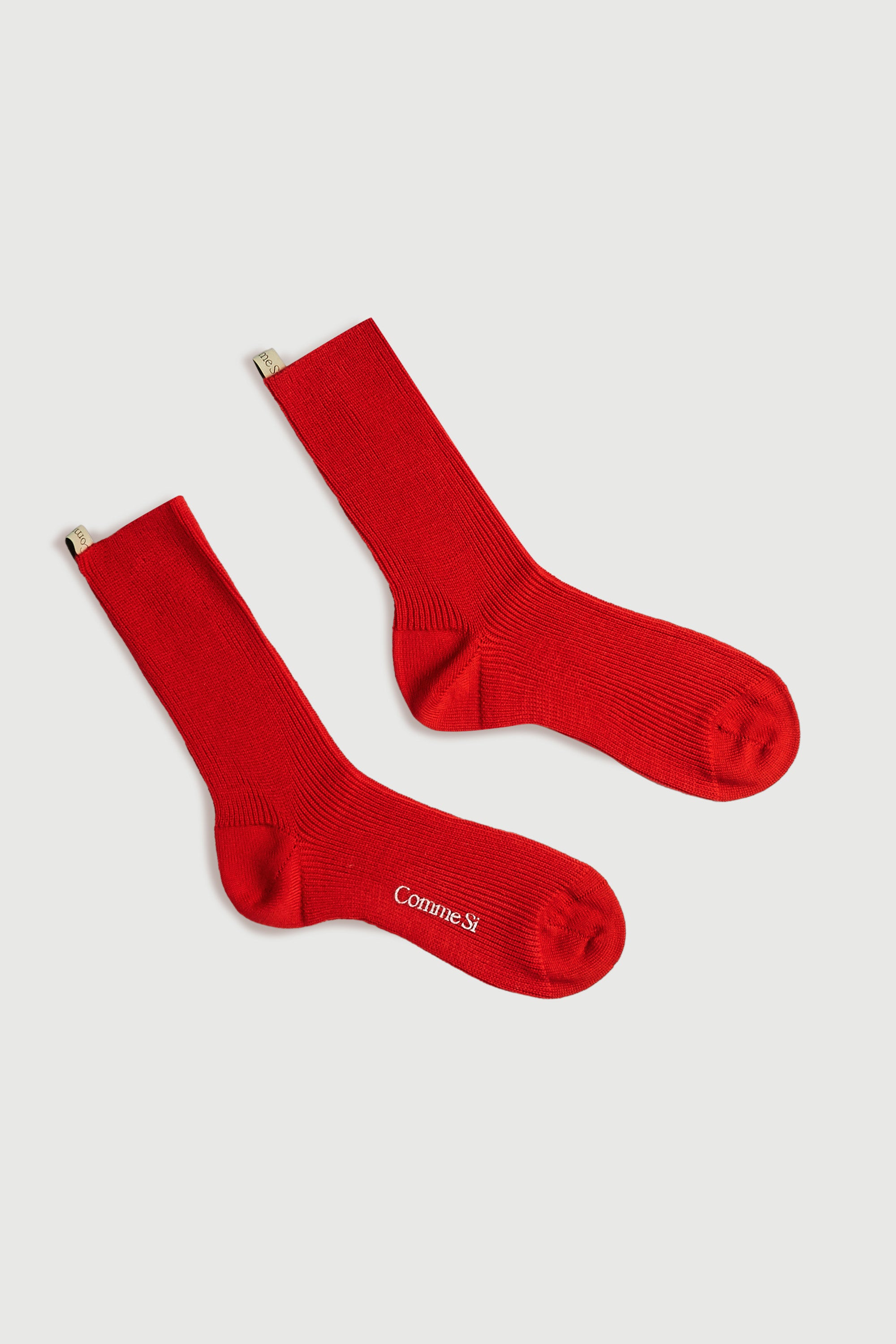 The Merino Sock in Crimson, merino wool, by Comme Si